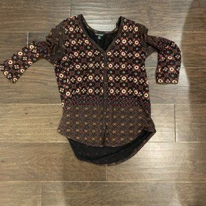 Lucky Brand Hi Lo Button-up Top XS
